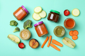 Concept of tasty baby food or nutrition