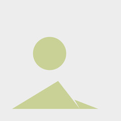 Geometric Mountains silhouette landscape art poster illustration