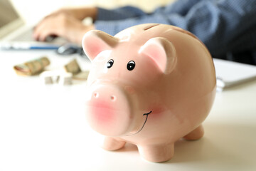 Concept of finance and economy with piggy bank