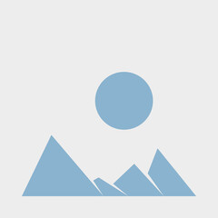 Geometric Mountains silhouette landscape art poster illustration