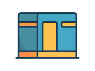 kaba islam building single isolated icon with filled line style