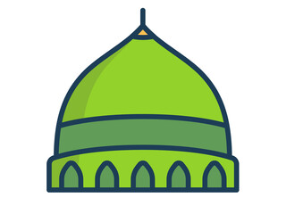 mosque dome single isolated icon with filled line style