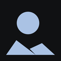 Geometric Mountains silhouette landscape art poster illustration