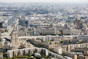 view of the residential and commercial buildings of the big city