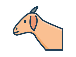 goat eid adha single isolated icon with filled line style