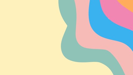 Ultra HD presentation backgrounds and textures with colorful abstract art creations, minimalist design with abstract organic shapes. retro psychedelic style and Groovy hippie 70s background