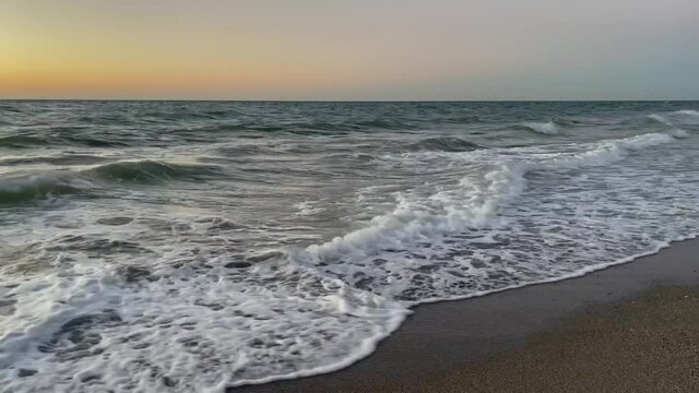 Beautiful sunset near Rethymno on Crete island, Greece