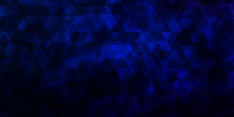 Dark BLUE vector backdrop with lines, triangles.