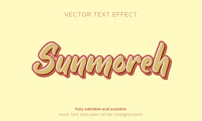 Sunmoreh vector text effect, fun and elegant text style for event, party or digital project.