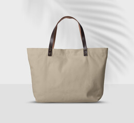 Canvas tote bag mockup template