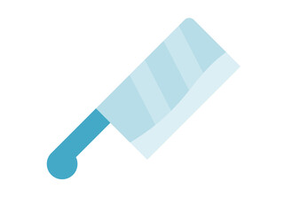 butcher knife single isolated icon with flat style