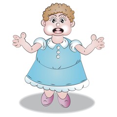 Girl Cartoon Character and Illustration