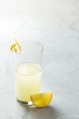 fresh lemonade with lemon