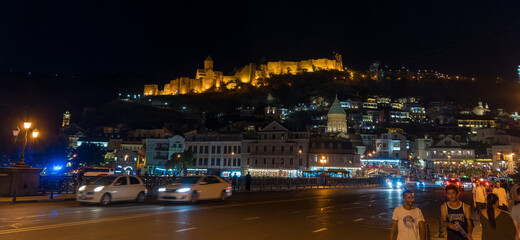 Fototapeta na wymiar Tbilisi by night, Georgia