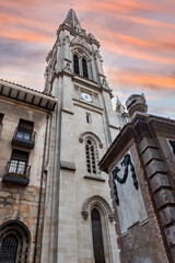 Fototapeta na wymiar Cathedral of Santiago, in the old town of Bilbao, Basque Country, Spain