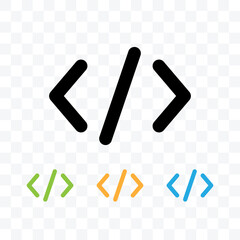 Code symbol icon isolated vector illustration.