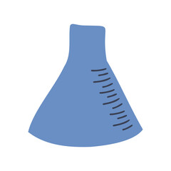 Isolated vector colorful illustration design of measuring glass in blue tone
