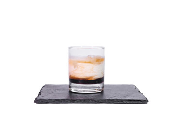 Cocktail white russian isolated on white background
