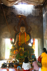 History underwater Buddhist church of Wat Wang Wiwekaram