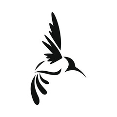 flying little bird portrait