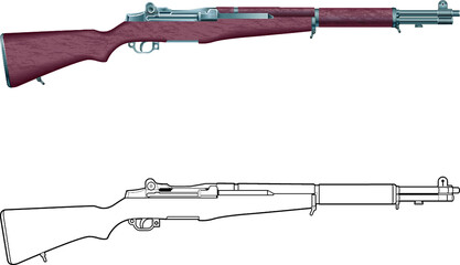 
American military semi automatic rifle
