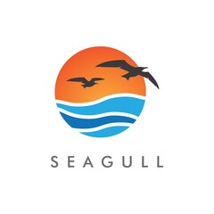 Seagul bird illustration