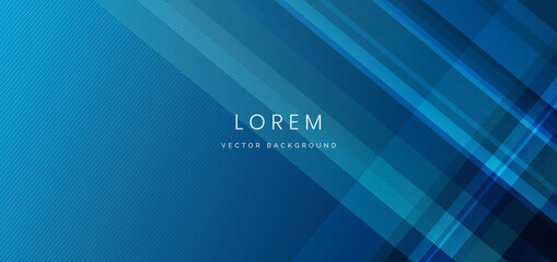 Abstract blue geometric diagonal overlay layer background.