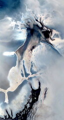contaminated Antarctica,  vertical abstract photography of the deserts of Africa from the air,...
