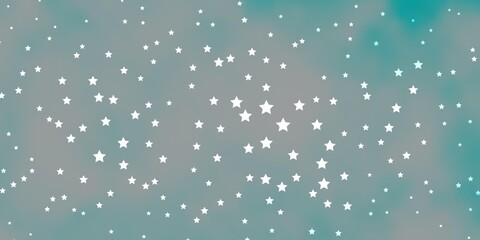 Dark BLUE vector template with neon stars.