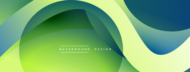 Abstract overlapping lines and circles geometric background with gradient colors