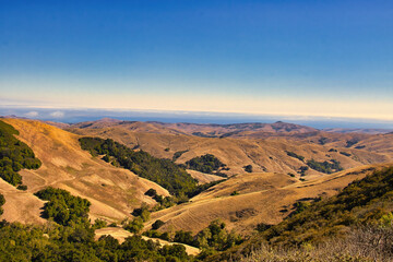 Obraz premium View from Green Valley of Central California coast
