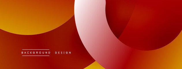 Abstract overlapping lines and circles geometric background with gradient colors