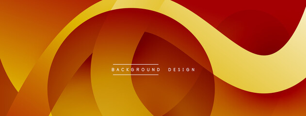 Abstract overlapping lines and circles geometric background with gradient colors