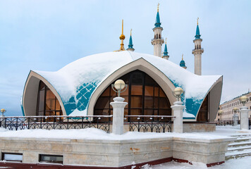 Tatarstan. The city of Kazan. The Kremlin. The building of the tour desk in the Kazan Kremlin...