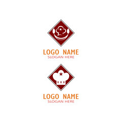 hat chef logo template vector illustration
