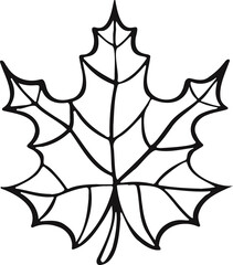 Leaf plant tree line drawing illustration symbol