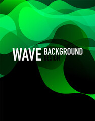 Fototapeta na wymiar Vertical fluid gradient wave abstract background. Bright color waves in the dark. Vector Illustration For Wallpaper, Banner, Background, Landing Page