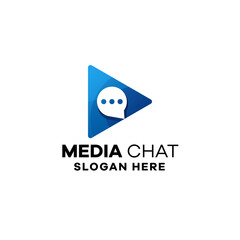 Media Chat Gradient Logo Template