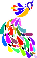 Obraz premium abstract colorful background with peacock
