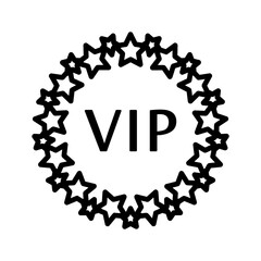 VIP flat icon. Exclusive pictogram for web. Line stroke. Isolated on white background. Outline vector eps10