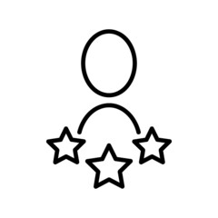 VIP flat icon. Exclusive pictogram for web. Line stroke. Isolated on white background. Outline vector eps10