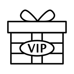VIP flat icon. Exclusive pictogram for web. Line stroke. Isolated on white background. Outline vector eps10