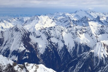 Fototapeta na wymiar Hintertux mountain view in Austria