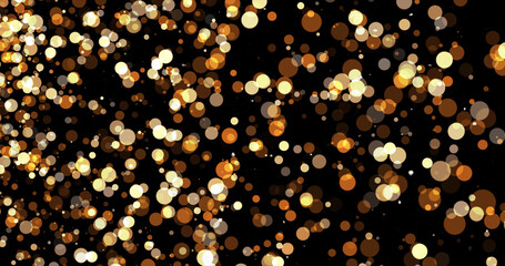Particles gold bokeh glitter awards dust abstract background loop