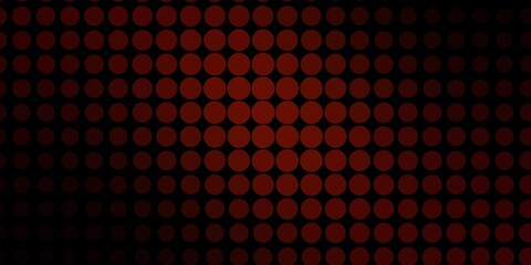 Dark Orange vector pattern with spheres.