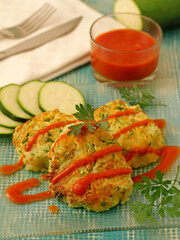 Zucchini burgers.