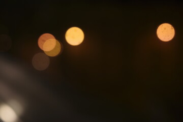 Lights in the night with bokeh effect