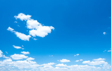 Naklejka na ściany i meble Blue sky with beautiful clouds. Blue sky background.