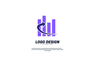 abstract creative inspiration logo for finance business design template