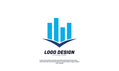 stock abstract creative inspiration logo for finance business colorful